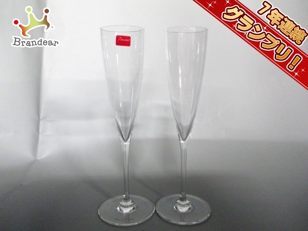 バカラ シャンパングラス Baccarat ペア シャンパンフルート クリア 