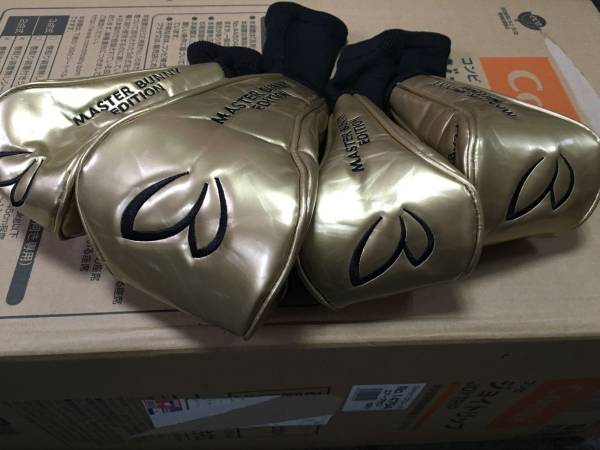 パーリーゲイツ マスターバニー ヘッドカバー4点(ゴールド)