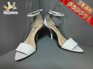 カルバンクライン パンプス 39 レディース 美品 白 型押し加工