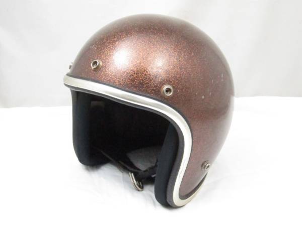 70s☆アーサーフルマーAF40ヘルメットビンテージブラウンラメ茶