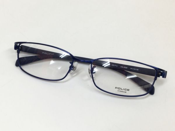 POLICE ポリス めがね フレーム チタニウム VPL171J 展示品○fah