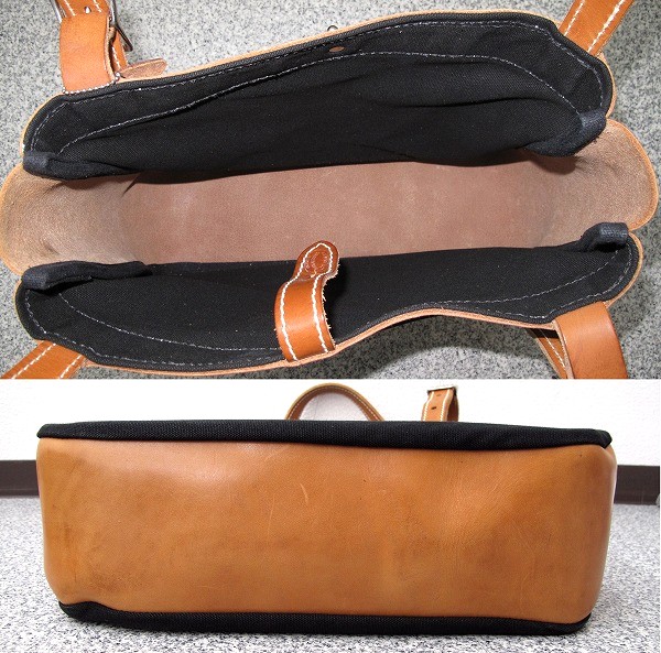 BUCKAROO USA製 キャンバス×レザー トートバック 黒×茶 良品