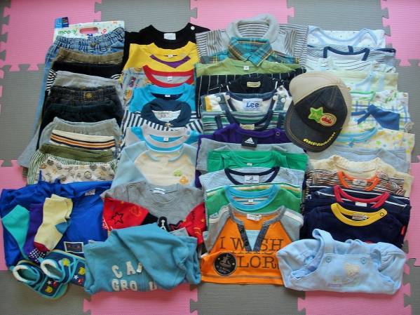 即決★男の子８０cm洋服福袋５０点★春夏秋★ミキハウス、コムサ