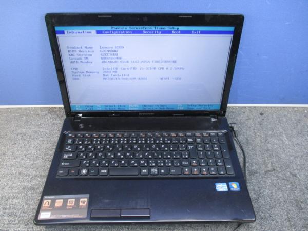 Lenovo G580 Core i5-3210M　2.5GB/2G/無線マルチ ノート