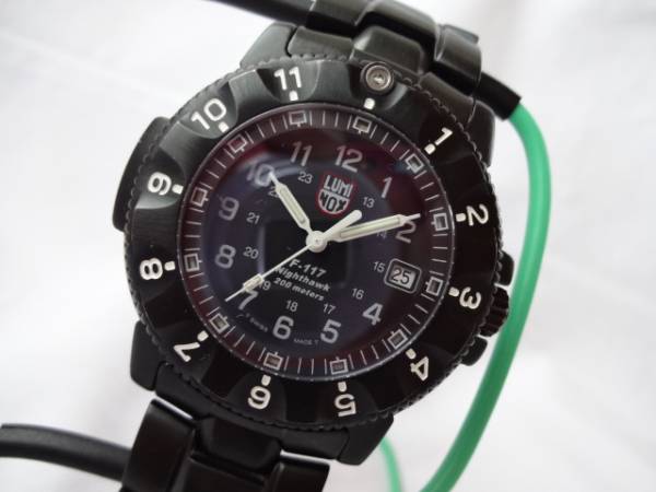 ルミノックス☆f-117☆ステルス☆ステルス☆3400☆美品☆黒☆
