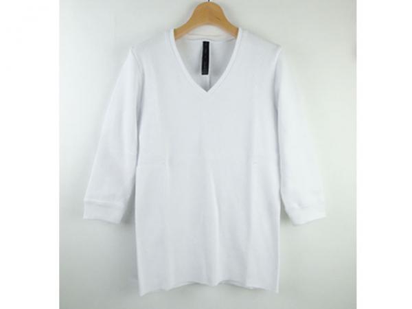 新品 WJK ワッフル7分丈カットソー 7726 Size/L Color/WHITE