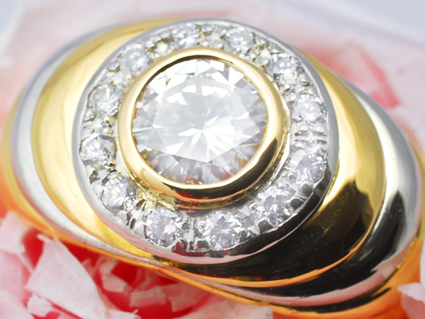 [1円]461万『豪華メンズ0.960ct/12.65g』H/SI1/Gダイヤリング