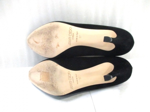 ジミーチュウ パンプス 37 レディース 黒 スエード JIMMY CHOO JIMMY