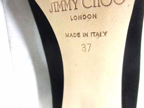 【JIMMY CHOO】ジミーチュウ　パンプス　37 メタルソール　スエード　黒 ジミーチュウ パンプス 37 レディース 黒 スエード JIMMY CHOO JIMMY