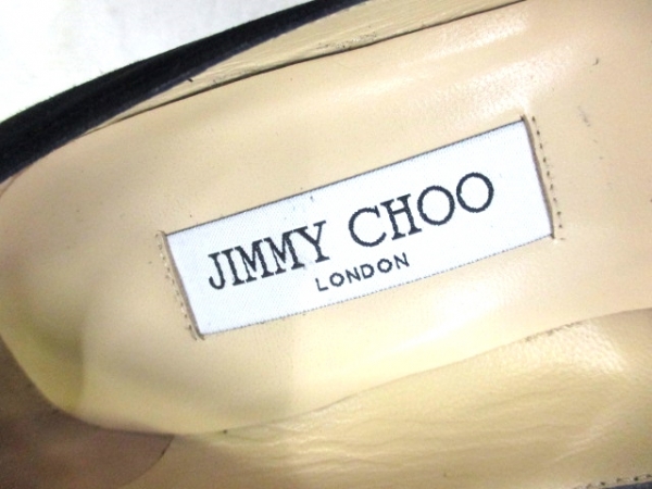 ジミーチュウ パンプス 37 レディース 黒 スエード JIMMY CHOO JIMMY