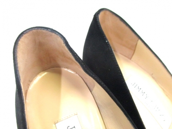 ジミーチュウ パンプス 37 レディース 黒 スエード JIMMY CHOO JIMMY