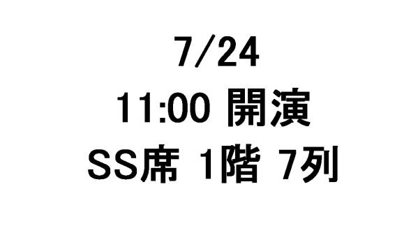 27ｂ)SS席1階7列 宝塚花組 ME AND MY GIRL 7/24 11時 東京 1枚