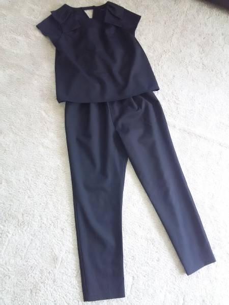 【ローズバッド】 オールインワン 黒 ワンサイズ