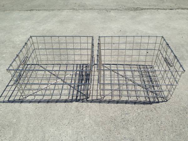 ステンレス製　洗浄　メッシュ　カゴ バスケット ２個セット 大