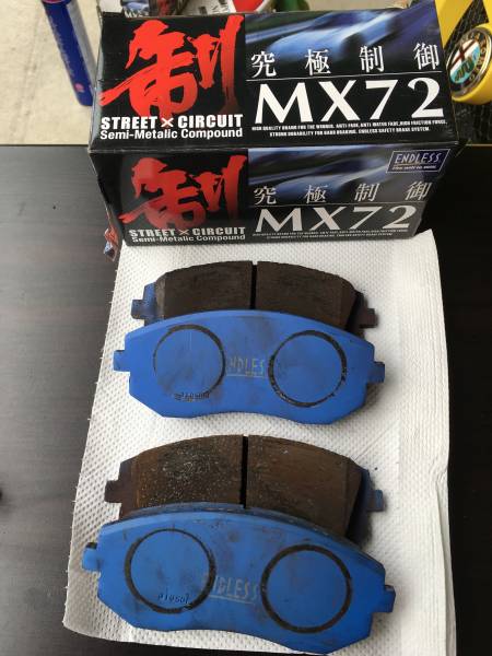 86 BRZ エンドレス MX72 前後 ほぼ新品 17インチ用 86BRZエンドレス