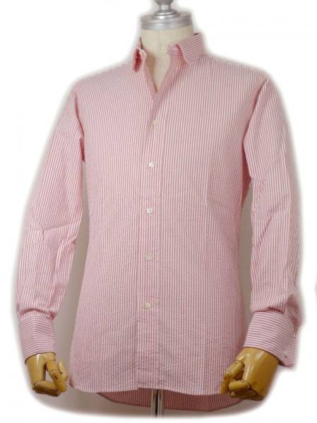 1円～★INDIVIDUALIZED SHIRTS(米★DJ27A12赤スト ピンホール15h