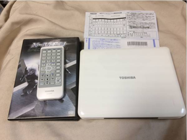 TOSHIBA REGZA ポータブルDVDプレーヤー SD-P77SW 本体 SD-P77SW/SP/SL