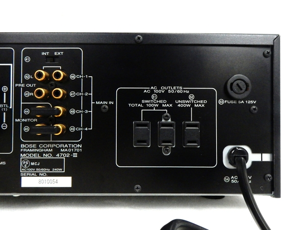 中古 Bose 4702 III プリメイン アンプ 音響 動作品 S1921788 希少BOSE