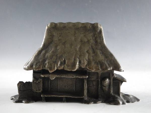 ◇栄◇金工師 大島如雲 造 鋳銅 彫刻 葛屋 香炉 置物