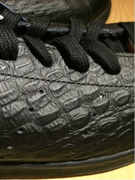 希少！ 新品 adidas STAN SMITH クロコダイル調 黒 金 28.5㎝