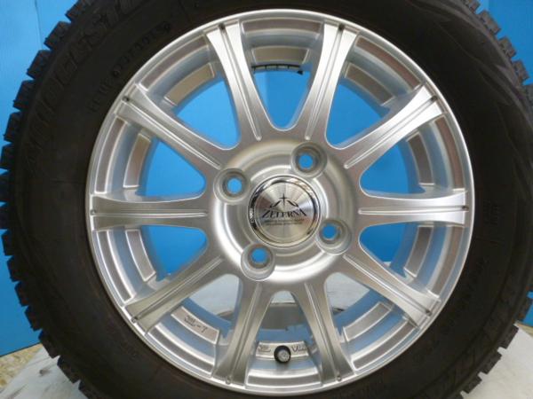REVO GZ BLIZZAK ブリジストンの通販 スタッドレス 2016年製 ワゴンR ライフ 8分山 4本 BLIZZAK REVOGZ + 社外 155/65R13 冬