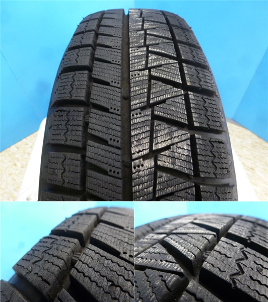 REVO GZ BLIZZAK ブリジストンの通販 スタッドレス 2016年製 ワゴンR ライフ 8分山 4本 BLIZZAK REVOGZ + 社外 155/65R13 冬