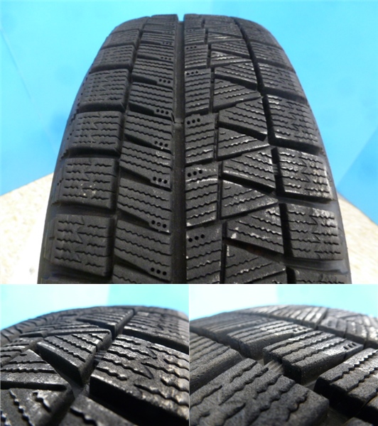 REVO GZ BLIZZAK ブリジストンの通販 スタッドレス 2016年製 ワゴンR ライフ 8分山 4本 BLIZZAK REVOGZ + 社外 155/65R13 冬