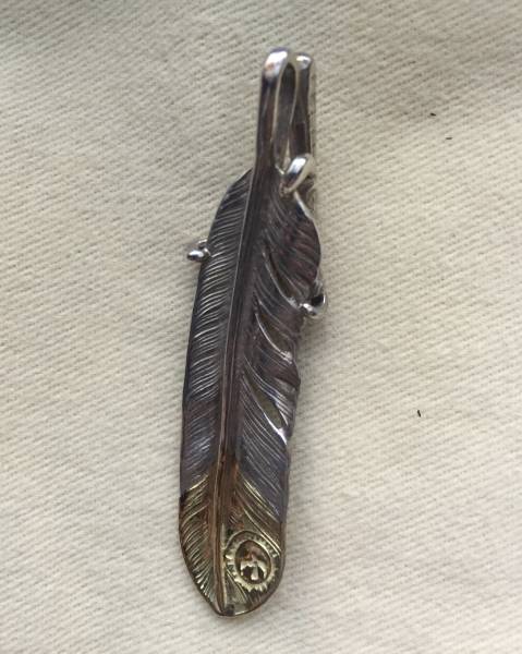 希少 ゴローズ 銀爪先金フェザー 右_3