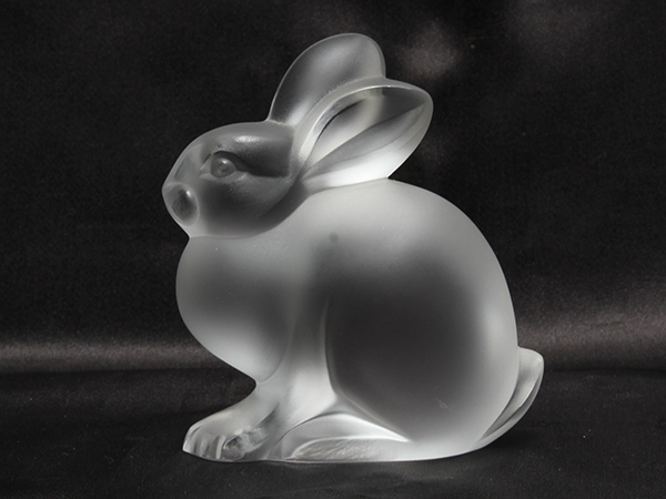 59LALIQUE ラリック うさぎ ウサギ 置物 クリスタルガラス LALIQUE