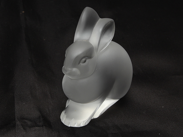 59LALIQUE ラリック うさぎ ウサギ 置物 クリスタルガラス LALIQUE
