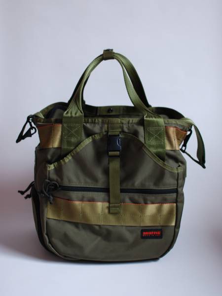 美品 BRIEFING GYM WIRE 2WAY トート ショルダー KHAKI