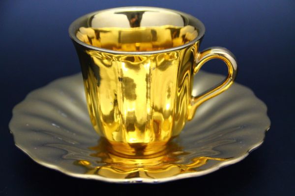 超贅沢品 Wade 英国 1940年+オールゴールド カップ&ソーサー No1