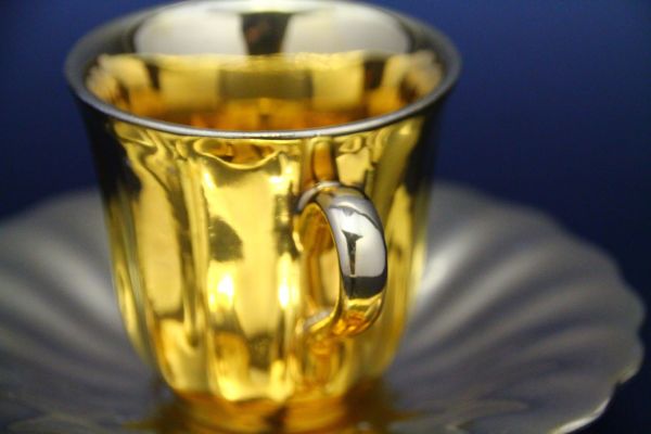 超贅沢品 Wade 英国 1940年+オールゴールド カップ&ソーサー No1