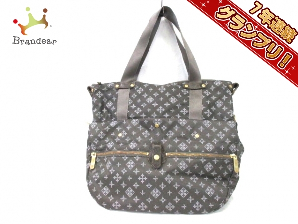 ラシット ハンドバッグ 美品 ダークグレー×ライトグレー russet