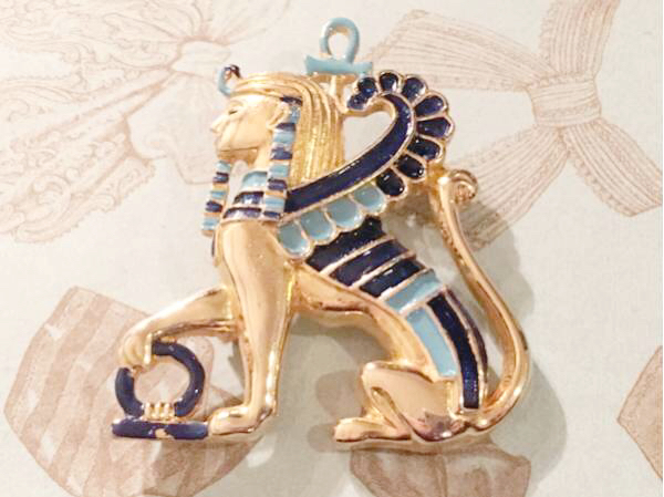 英国 ヴィンテージ ブローチ SPHINX スフィンクス エジプシャン