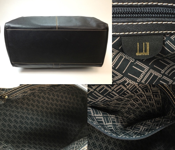 ダンヒル　レザー　ボストンバッグ　黒