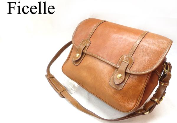 人気■日本製 フィセル レザー ショルダーバッグ ポケット多数