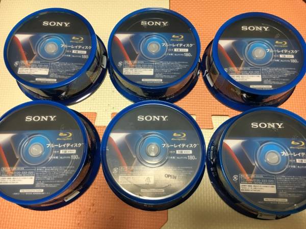 ②●計150枚●SONY BD-R 25GB 1回録画用　25枚入×6パック