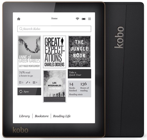 電子書籍リーダーkobo Aura H2O スリープカバーセット(ブラック) kobo