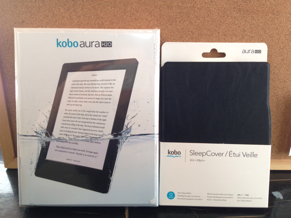 電子書籍リーダーkobo Aura H2O スリープカバーセット(ブラック) 滴る