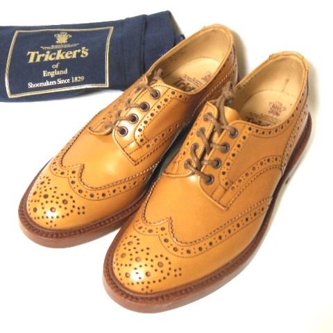 新品 トリッカーズ Tricker's レザーシューズ BOURTON 8 茶 1647