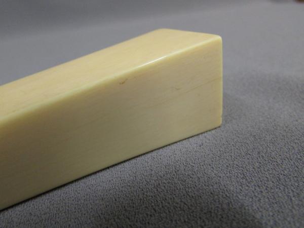 三味線 撥　バチ　2本セット　年代物　ヴィンテージ 古い象牙製三味線 撥・バチ】124g 20cm バチ ホビー、カルチャー