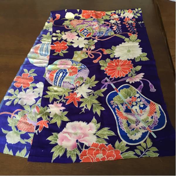 アンティーク 錦紗縮緬 古裂 古布 錦紗 正絹