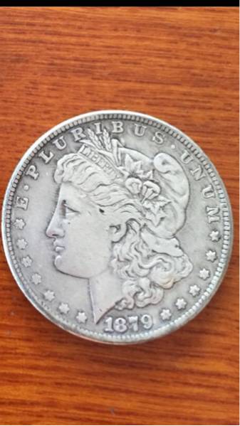 モルガンダラー 1ドル銀貨 1879cc年 カタログ値3万円以上 古銭!