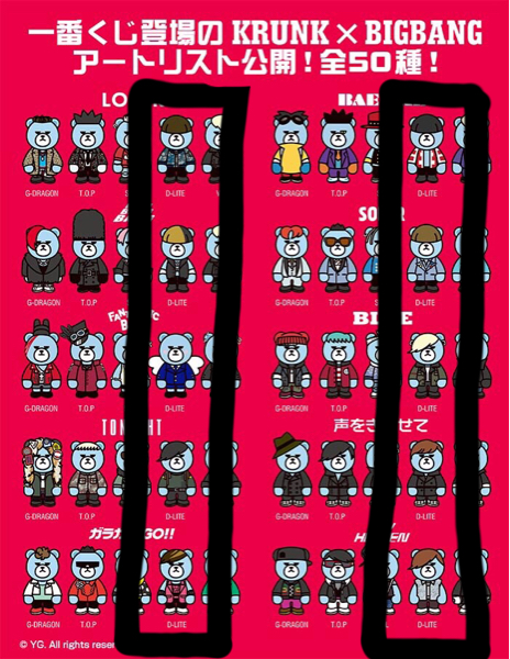 一番くじ BIGBANG 10th KRUNK K賞 D-LITE テソンセット 全10種