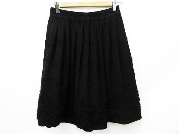 トゥービーシック スカート 総ゴム ひざ丈 黒 40 【中古】