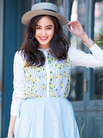 ☆Chesty☆ストライプフラワーモチーフオーガンカーディガン☆