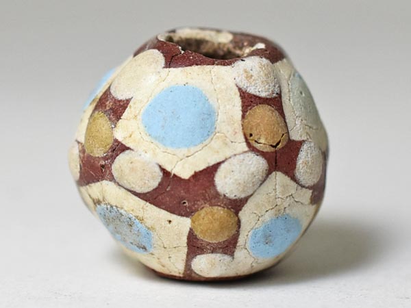 古代中国戦国玉 多眼貼付筒形大玉トンボ玉 ガラス蜻蛉玉 根付 緒締玉提げ物装飾品 ○わくわく とんぼ玉☆中国戦国玉 ファイアンス多眼貼付大玉 2026年