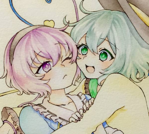 古明地さとり&古明地こいし】同人 手描きイラスト 東方(手描きイラスト