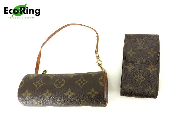 1円 ヴィトン モノグラム シガレットケース ポーチ 計2点 BP100